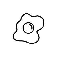 Fried egg vector icon flat illustration on white background..eps