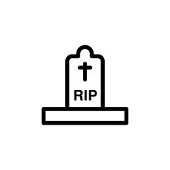 RIP grave vector icon flat illustration on white background..eps