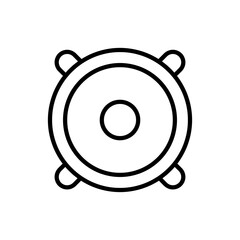 Speaker vector icon flat illustration on white background 