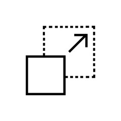 Enlarge vector icon flat illustration on white background..eps