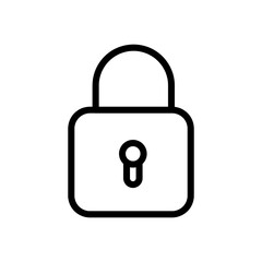 Lock vector icon flat illustration on white background..eps