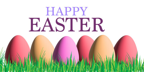 Happy Easter , Concept of Easter egg hunt