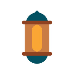Islamic Ramadan Lantern Flat Illustration