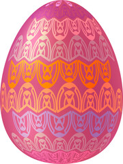 Colorful easter egg with pattern.
