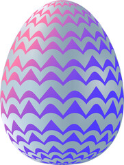 Colorful easter egg with pattern.