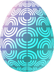 Colorful easter egg with pattern.