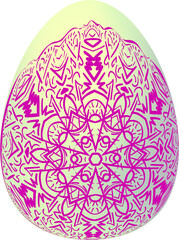 Colorful easter egg with pattern.