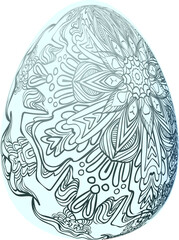 Colorful easter egg with pattern.
