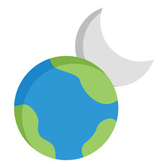 Planet Earth Moon Icon