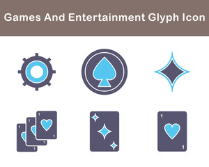 Games And Entertainment Vector Icon Set