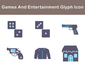 Games And Entertainment Vector Icon Set