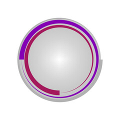 Blank, empty circle shape, circle design element. Circular, circle frame, border with copyspace. Vector illustration.