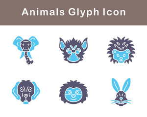 Obraz premium Animals Vector Icon Set