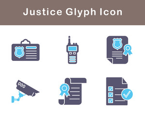 Justice Vector Icon Set