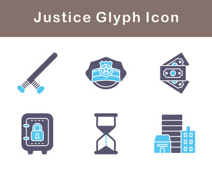 Justice Vector Icon Set