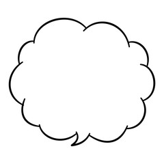 雲形のふきだし（単品）