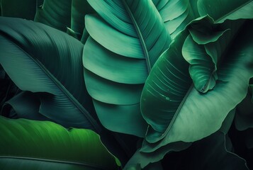 banana leaf texture abstract background. generative AI
