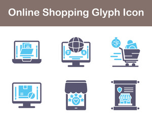 Online Shopping Vector Icon Set