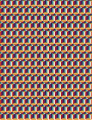 Gradient dark gold red blue and red 3d cubic geometric shape pattern background design vector