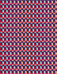 Gradient dark purple red blue and fuchsia 3d cubic geometric shape pattern background design vector