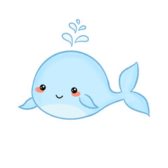 blue whale cartoon © Tamolwan