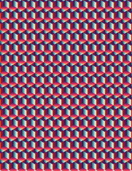 Gradient dark purple red blue and fuchsia 3d cubic geometric shape pattern background design vector