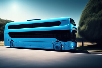 Future concept of bus side view