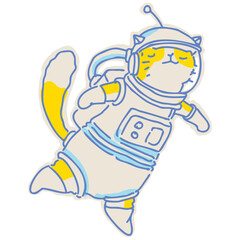 Cat fill color illustration