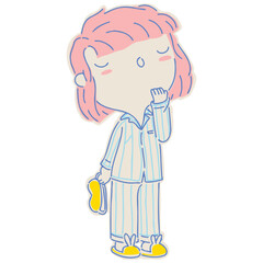 Woman fill color illustration