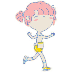 Woman fill color illustration