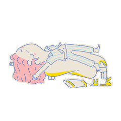 Woman fill color illustration