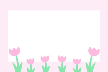 ピンク色のチューリップ〜バレンタイン、イースター、母の日、結婚式、誕生日に〜(透過)