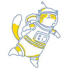 Cat twotone illustration