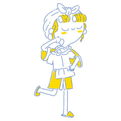 Woman twotone illustration