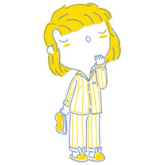 Woman twotone illustration