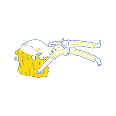 Woman twotone illustration