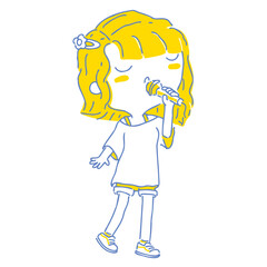 Woman twotone illustration