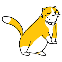 Cat twotone background illustration