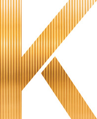 Gold Pattern Alphabet letter K