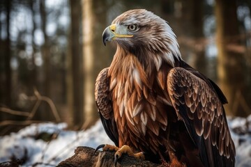 Fototapeta premium View these photographs of animals to appreciate the beauty of an eagle. Generative AI