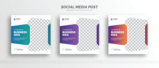Digital business marketing social media post banner template