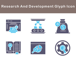 Research And Development Vector Icon Set
