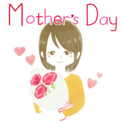 Mother who gets carnations on Mother's Day PNG