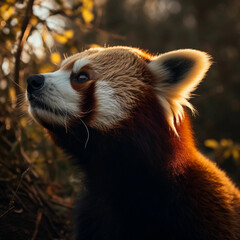 Fototapeta premium Un peludo personaje: la historia del panda rojo