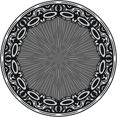 circle frame aesthetics vintage design for ornament