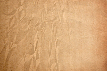 crumpled brown paper background close up