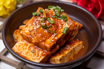 Korean Food Braised Tofu - Dubu jorim
