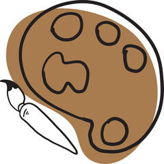 The School icon drawing image for education or kid concept