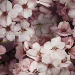 Fototapeta na wymiar Cherry Blossom Photorealistic Digital Paper, cherry-blossom, seamless pattern