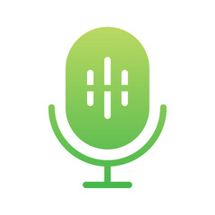 Fototapeta premium Flat Gradient Icon microphone,voice,audio,mic,radio